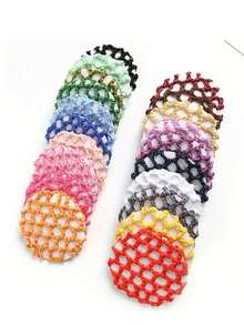 5/10 losowych damskich siatek na włosy w stylu vintage i minimalistycznym, profesjonalne akcesoria do włosów, osłonki na koki odpowiednie dla pilotów, pielęgniarek, tancerek, jednokolorowe sportowe opaski poliestrowe na cały sezon, zestaw do stylizacji włosów, zestaw narzędzi do włosów, akcesoria do domu i urody dla kobiet, prezenty