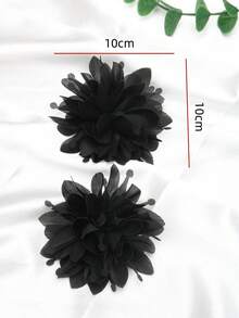 2 chiếc phụ kiện giày tự tháo rời, kẹp trang trí hình hoa hồng thời trang, thanh lịch, phù hợp với giày cao gót, dép xăng đan, giày dép, túi xách, phụ kiện quần áo cho tiệc tùng, hẹn hò, du lịch. - màu đen - Xem 8
