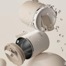 WORTHBUY 1 个 500ML 304 不锈钢咖啡杯带盖和手柄，便携式双层保温水杯，防烫防漏牛奶咖啡杯，大容量饮水杯，适合学生和成人在家中、学校、宿舍、办公室、户外露营、野餐、旅行、上学时使用