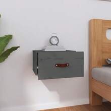 Comodino dA, Parete Larryhot Grigio 40x29,5x22 cm, bello e pratico, ideale per riporre oggetti e decorare la casa - Grigio - Visualizzare 4