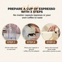 CAFELFFE Hot/Cold Coffee Maker, 20Bar Espresso Machine, 2in1 Coffee Machine For DG Capsule/Nes Original Capsules - EU F Type Plug(220-240V) - View 6