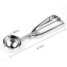 1 个耐用球形食物勺，适用于水果勺、冰淇淋和水果勺、重型中号冰淇淋/饼干面团勺