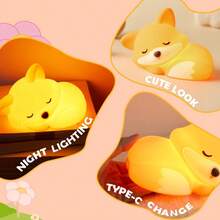 Cute Fox Lamp,Cute Fox Night Light,Dimmable Silicone Animal Night Light Bedside Touch Lamp,Fox Lamps For Bedroom Decor Christmas Gifts - Multicolor - View 7
