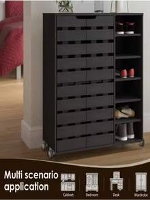 4Pcs Silent Rubber Casters, Drawer Wheels, For Furniture, Kitchen Cabinet Table ,Of Side Installation Low Profile Replace Wheel - Multicolor - View 7