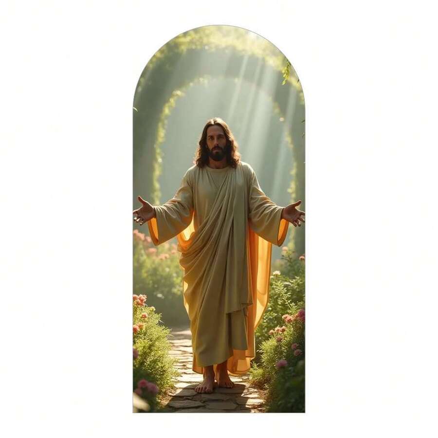 Painel Romano Picolé Sublimado em Tecido Veste Fácil c/Elástico - Jesus - Visão 1