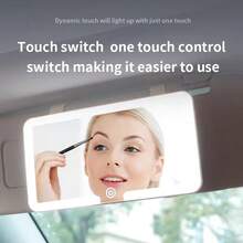OBOVAY Car Visor LED Vanity Mirror, Rechargeable Lighted Makeup Mirror, Dimmable 3 Lighting Modes, Touch Control,Room Decor Bedroom,Travel Mirror With Light,For Cars, Trucks & SUVs - Ideal Gifts For Women,600mAh