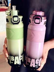 650ml Space Bottle Hot & Cold Large Capacity Thermal Insulation--1733 - Baby Blue - View 7