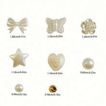 800pcs White Acrylic Bead Set In 10 Compartments / 50pcs Bowknot - DIY Jewelry Making, Bracelet And Necklace Crafts - Excellent Creative Material