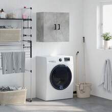 Mobiletto dA, Parete Larryhot in cemento grigio 60x31x60 cm in legno ingegnerizzato, bello e pratico, ideale per riporre oggetti e decorare la casa - Grigio - Visualizzare 1