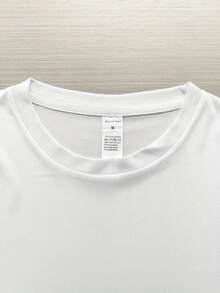 Real Man~Men's Summer Casual Short Sleeve T-Shirt With Jackson Guitars Graphic Print - White & Black Regular Fit Round Neck Tee For Outdoor Activities, Machine Washable, Summer T Shirts, Comfortable Fabric, Leisure Outfit,  Design, Soft Texture, Printed Shirt, Street Style Lovers - trắng - Xem 3