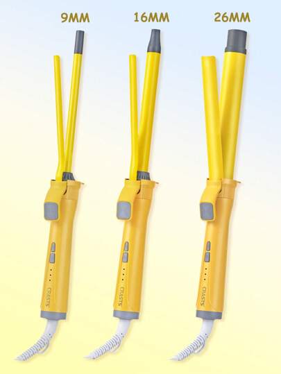  CRASTS 9mm/16mm/26mm Multi-Diameter Curling Iron, 3 Heat Settings, Fast Heating, Big Wave Wool Curl Hair Styler, Suitable For Home Use, Great Gift