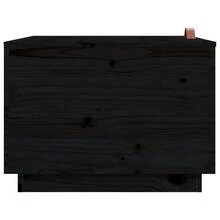 Larryhot Scatole portaoggetti et coperchi 3 pezzi in legno di pino massello nero, belle e pratiche, ideali per riporre e decorare la casa - nero - Visualizzare 9