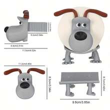 1 pieza de lindo soporte para pañuelos en forma de perro - Plástico beige, diseño independiente en el tanque para acceso - Caqui - Ver 9