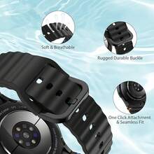 Smart Watch Strap - 07-black/ Green/Deep Blue - View 2