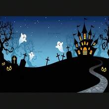 1pc/3PCS Wall Art Poster Optional Frame Happy Halloween Backdrop Horror Moon Pumpkin Witch Bat Castle A Little Boo Is Almost Due Baby Photography Background Party Decor Home Decor Halloween Decor Room Decor - Multicolor - View 44