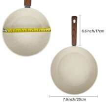 ABKOK 不粘煎锅 1 件/3 件套装 - 木柄悬挂式煎锅（7.8/9.7/11.3 英寸），适用于炉灶和厨房炊具，单独出售或作为套装出售