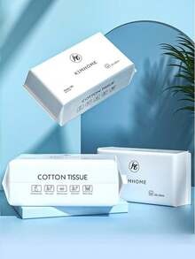 250片/5包一次性加厚珍珠纹理洁面湿巾，每片20*15厘米，拉出式设计，厚实耐用，强吸收性，珍珠质地温和呵护肌肤，卸妆湿巾，适合旅行和居家使用，便携实用 - 白色 - 查看 11