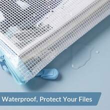 Bolsas con cremallera de malla impermeable, bolsas con carpeta con cremallera, tamaño carta A4, bolsas duraderas para organizar documentos, cuadernos, papeles, bolsas para documentos para la oficina, la escuela, útiles de oficina, útiles escolares