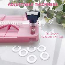 Polymer Clay Earring Drill Guide Polymer Clay Cutter Tool Ear Ring Drill Stand, Guide Hole Maker, Dust Box, Grid Cover Rectangular Earring Drill Stand For Precision Resin Jewelry Crafting, Grid Cover & Artisan Design, Polymer Clay Tool