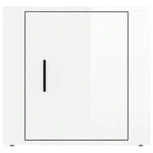 Mesita de noche Larryhot Blanco Brillo 50x39x47 cm, bonita y práctica, ideal para almacenaje y decoración del hogar - Blanco - Ver 5