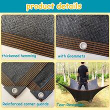 1pc 13.12ft X 13.12ft Sun Shade Net, Thickened Anti-UV Mesh Shading Net For Balcony, Greenhouse, Black