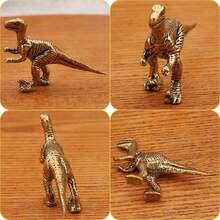 Christmas Gift, 8pcs Jurassic Brass Dinosaur Ornaments, Mini Retro Bronze Dinosaur Statues, Handcrafted Prehistoric Animal Sculptures For Home Decoration, Suitable For Living Rooms, Bedrooms And Various Spaces - Nhiều màu - Xem 11