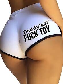 1PCS Fun Shorts Lingerie For Women, Sexy White Bottoms For Women Wrap Pants Daddys Clothes, Dolphin Shorts Yoga Booty Shorts For Women, Butt Lifting Shorts - 白色 - 查看 2