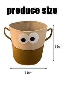 1pc Custom Dopamine Color Laundry Basket, Big Eye Storage Bag - Multicolor - View 3