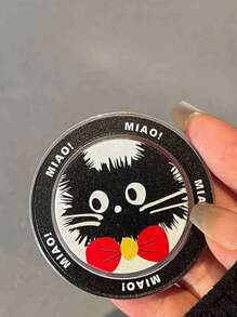 1pc Niche Design Cute Cat Magnetic Phone Holder, Retractable Foldable Desktop Stand Compatible With IPhone, Android Phone, Gift For Birthday, Family, Friends Push-Pull Phone Grip Phone Accessories - Multicolor - View 8