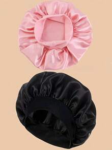 1/2件装 纯色软帽 丝绸软帽 缎面软帽 睡帽 头发睡眠帽 - 彩色 - 查看 6