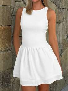 Women's Solid Color Bodycon Backless Christmas Dress