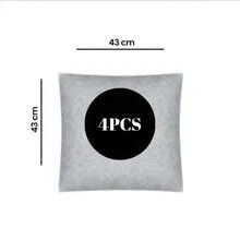Set Of 4 Decorative Throw Pillows – 43x43 Cm – 100% Polyester – Includes Pillow Covers And Inserts – Soft, Stylish & Comfortable Cushions – MADE IN TURKEY - Coral Pink - View 2