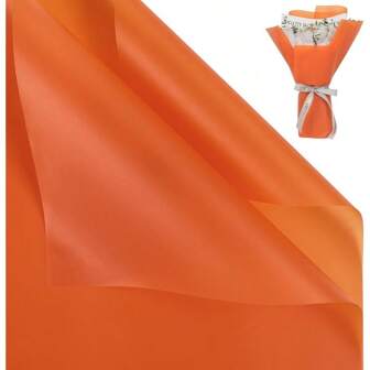 20 Seet Flower Wrapping Pr Of Floral Bouquet Wrapping Pr St Supplies Packaging Pr  Wedding Birtday Gift DIY Orange