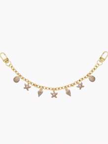 2 件装 Superdant 海洋主题钱包，带延长链，带海星和贝壳饰物，多种颜色可选，包包吊坠包包饰物吊坠包链包链饰物绳包包吊坠包包饰物装饰吊坠包包装饰钥匙扣包链配件包