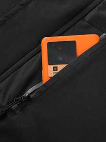 Men's Thick Warm Padded Jacket With Detachable Hood, Windproof Fleece Lined Coat For Autumn/Winter