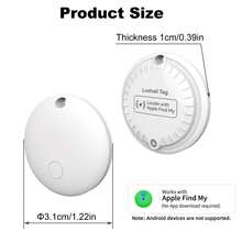 防丢失智能设备追踪器、物品定位器、Airtag 钥匙扣、用于丢失物品、Airtag Apple 版本、GPS 追踪器、Apple Airtag、汽车 GPS 追踪器、宠物猫 GPS 项圈、全球 GPS 追踪器、兼容“Apple 查找我的”平台、支持 IOS、适用于宠物、老人、钱包、钥匙、包袋防丢失装置