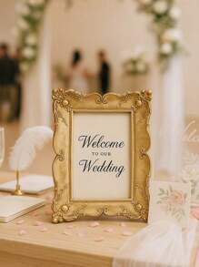 复古金色拱门婚礼相册，浪漫复古相册，优雅纪念礼品，奢华桌面家居装饰