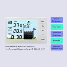 Solar Powered Water Level Gauge W/ Temperature Sensor Time Display Ultrasonic Water Tank Level Meter For Liquid Depth Measuring - Spain - View 5