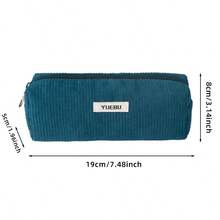 Bomtop Large Capacity Pencil Case, Corduroy Pencil Case, Backpack, Cosmetic Bag, Toiletry Bag, Minimalist, Multi-Color - Multicolor - View 10