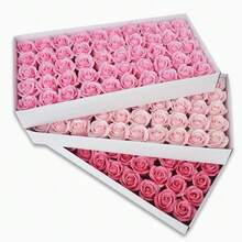 24朵/盒 50朵/盒 5.5cm花頭 玫瑰四層香皂花香仿真永生花玫瑰頭情人節diy花束禮盒玫瑰沐浴花香皂花香氛玫瑰花必備情人節禮物手捧花天然 生日禮物人造花、玫瑰、DIY、婚禮花束、插花、派對、家居裝飾，24 件/50件 - 寶藍色 - 查看 5