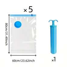 8pack Pack Space Saver Vacuum Storage Bags, Kitchen Storage Organization, For Clothing Storage And Underbed Storage, Storage Bags Vacuum Sealed, For Toy Storage Bags, Home Travel Essentials, Duffle Bag For Travel Pump Included,Vacuum Sealer Bags For Clothes, Comforters, Blankets, Bedding