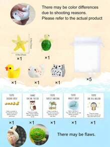 2 件（1 张卡片 +1 个迷你配件（颜色和款式随机）员工答谢礼物批量、励志动物主题答谢礼物、带便条卡的动物主题答谢礼物、各种树脂小雕像、同事的口袋大小的礼物、生日、康复、万圣节、圣诞节、感恩节、丰收节、秋季装饰、礼物