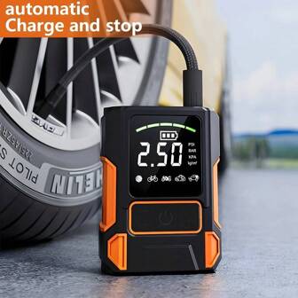 Reifenaufpumpe tragbarer Kompressor - 150 PSI kabellose tragbare Autoluftpumpe, Reifenaufpumpvorrichtung mit digitalem Druckmesser, Autopumpe, Autozubehör, Geschenke für Männer, Ehemänner und Väter