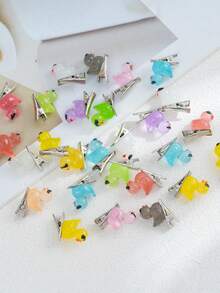 50 件迷你鸭形发夹，时尚、优雅、可爱的一体式夹子侧刘海发夹，发饰装饰，适合女士和女孩的礼物，适合日常和节日佩戴，爪夹、发夹、发夹、发夹、发夹、按扣夹、学校用品、发夹