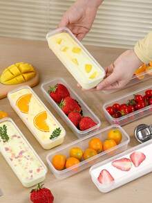 1/3/6 件透明塑料食品容器，带密封盖，可重复使用食品储存盒，便当盒，冰箱保鲜盒 - 非常适合准备餐食、葱、芦笋、水果、蔬菜、意大利面、鸡蛋 - 非常适合家庭厨房储存和整理 - 無色 - 查看 2