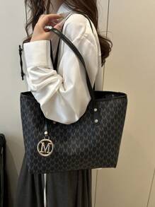 Bolso de mano vintage 2025 para mujer, de gran capacidad, bolso de hombro de moda, versátil para ir al trabajo