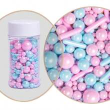 75g/2.6oz Faux Golden Sugar Beads, Baking Cake Decorations, Assorted Shapes & Sizes, Suitable For Cakes, Candies, Cupcakes, Ice Creams, Cookies, Suitable For Festive Celebrations, Birthday Party Cakes,Christma,Back To School