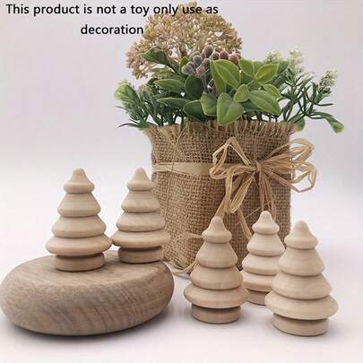 1 件/4 件 4 层/3 层木制圣诞树，DIY 圣诞树，圣诞装饰，适用于客厅、卧室、房间装饰、圣诞派对礼物