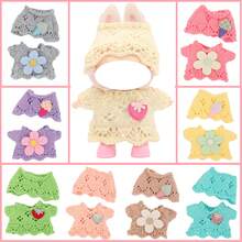 Cute Floral & Strawberry Knit Sweater Set With Hat (Excluding Plush Doll, Clothes Only) - Multicolor - View 1