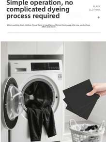 New Clothing Blackening Sheets, Laundry Sheets For Clothes Color Fixation, Freshness Restoration, Fading Repair, Brightening, Blackening Sheets, Household Essential, Reviving Old Black Clothes